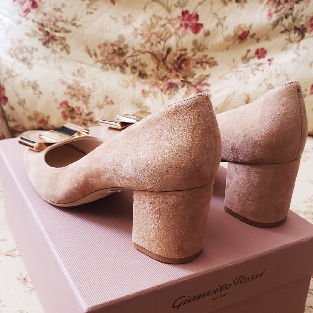 $248 size 6 (fits 6.5) never used kate spade block heel - Picture 3 of 3